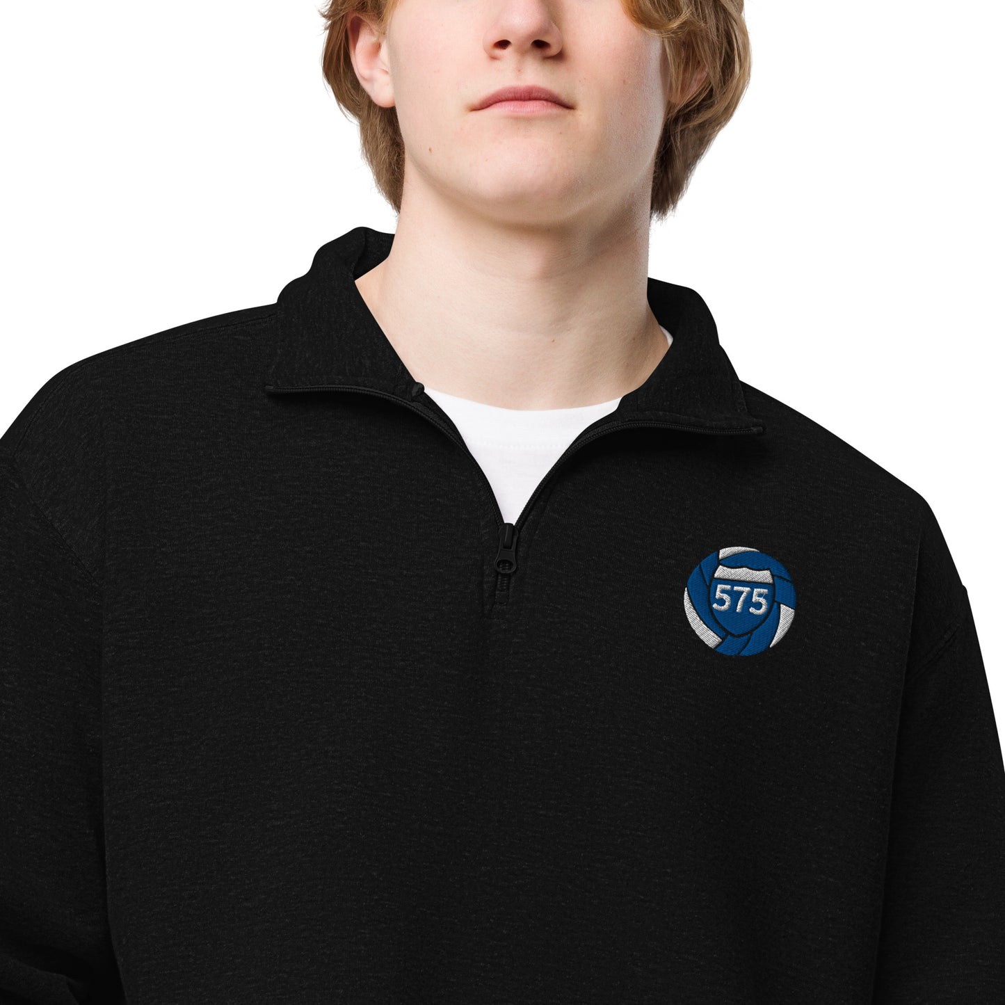 575 Embroidered Zip-Up Pull Over