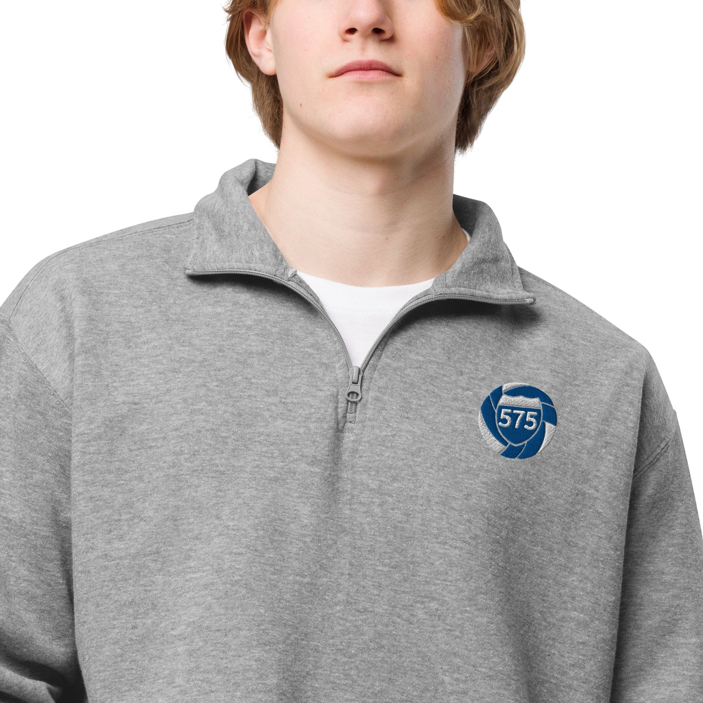 575 Embroidered Zip-Up Pull Over