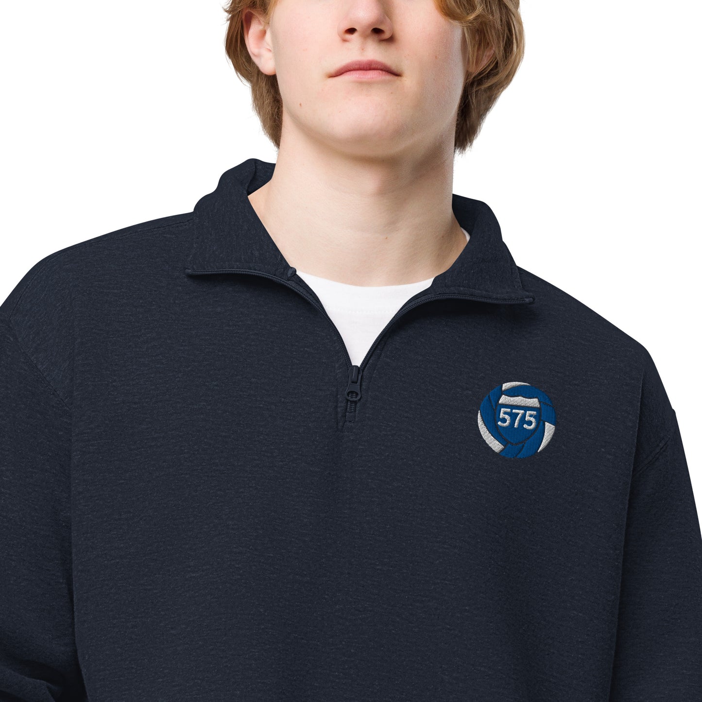 575 Embroidered Zip-Up Pull Over